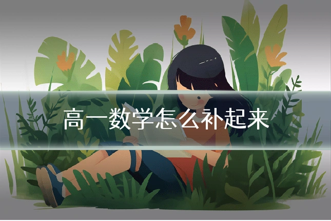 高一数学怎么补起来
