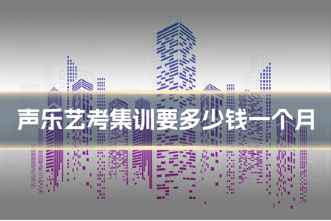 声乐艺考集训要多少钱一个月