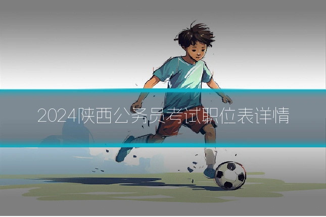 2024陕西公务员考试职位表详情