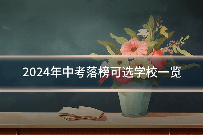 2024年中考落榜可选学校一览