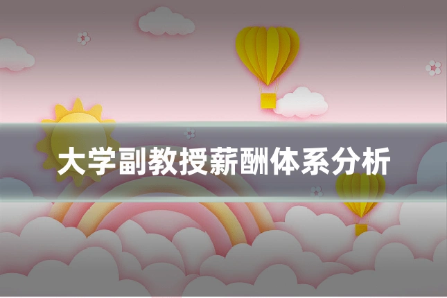 大学副教授薪酬体系分析
