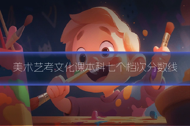 美术艺考文化课本科七个档次分数线