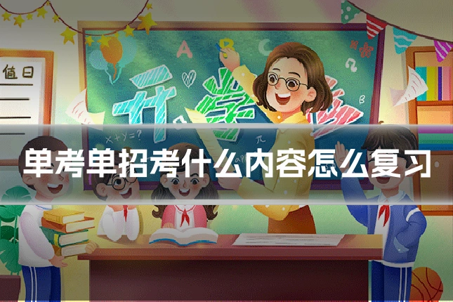 单考单招考什么内容怎么复习
