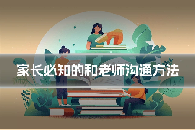 家长必知的和老师沟通方法