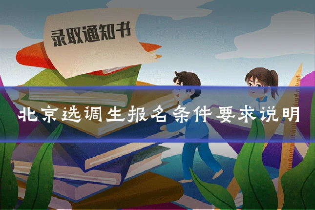 北京选调生报名条件要求说明