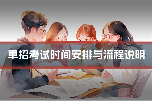 单招考试时间安排与流程说明