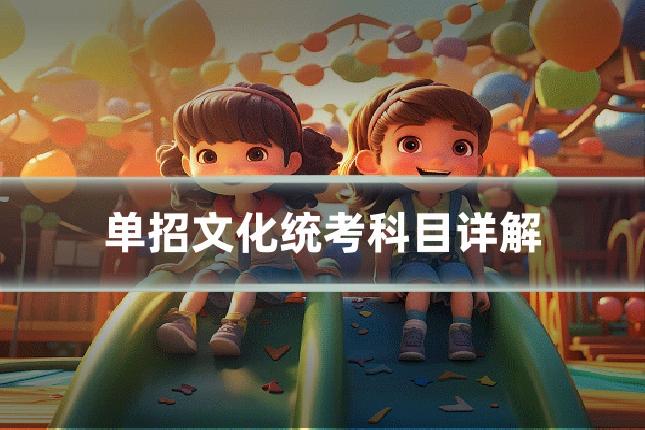单招文化统考科目详解