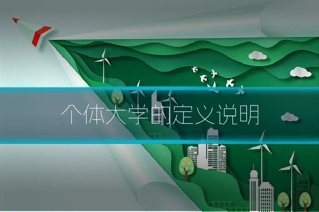 个体大学的定义说明