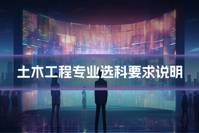 土木工程专业选科要求说明