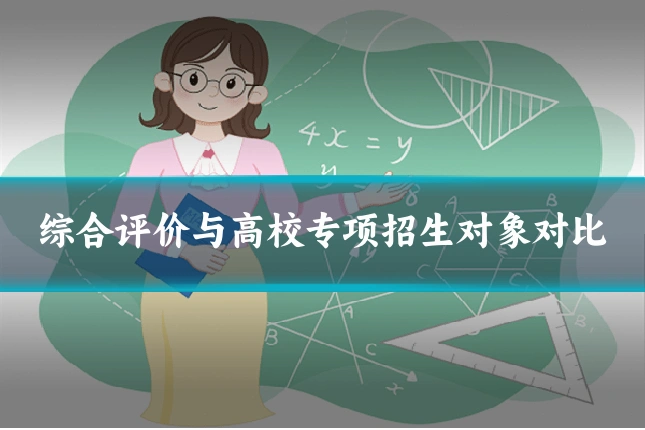 综合评价与高校专项招生对象对比