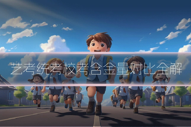 艺考统考校考含金量对比全解