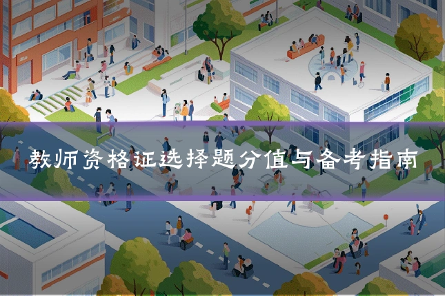 教师资格证选择题分值与备考指南