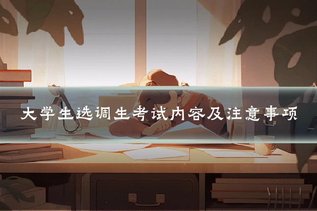 大学生选调生考试内容及注意事项