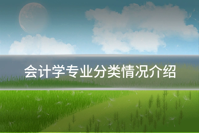 会计学专业分类情况介绍