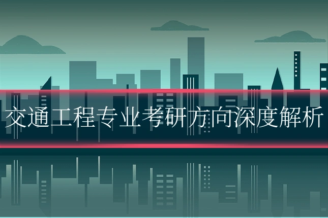 交通工程专业考研方向深度解析