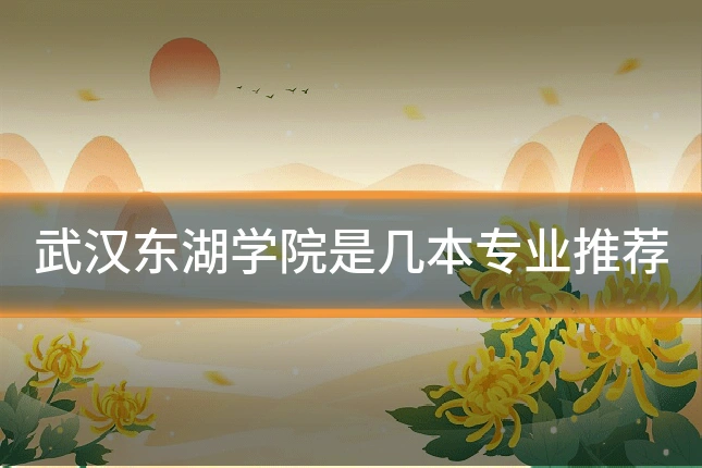 武汉东湖学院是几本专业推荐