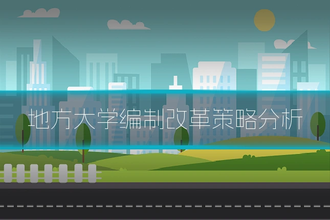 地方大学编制改革策略分析