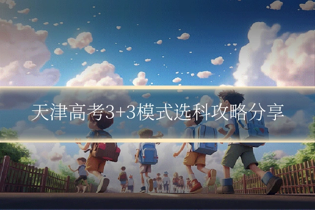 天津高考3+3模式选科攻略分享