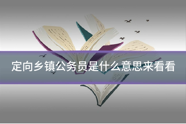 定向乡镇公务员是什么意思来看看