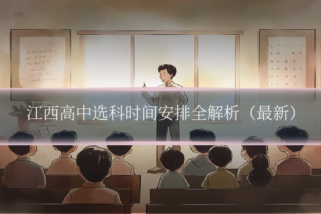 江西高中选科时间安排全解析(最新)