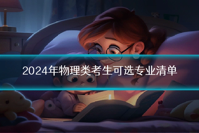 2024年物理类考生可选专业清单