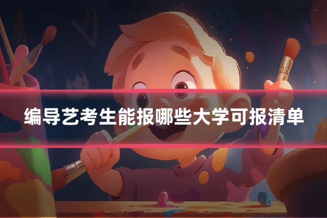 编导艺考生能报哪些大学可报清单