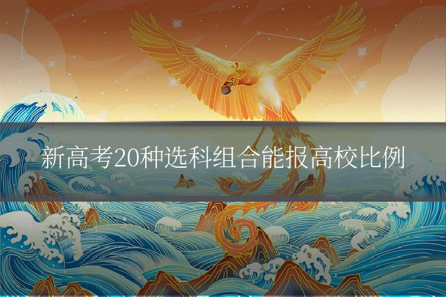 新高考20种选科组合能报高校比例