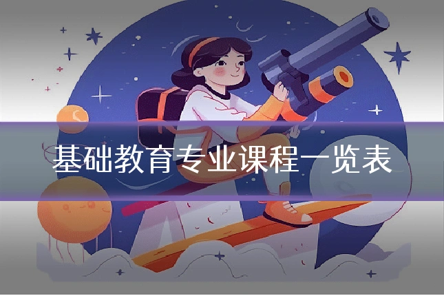 基础教育专业课程一览表