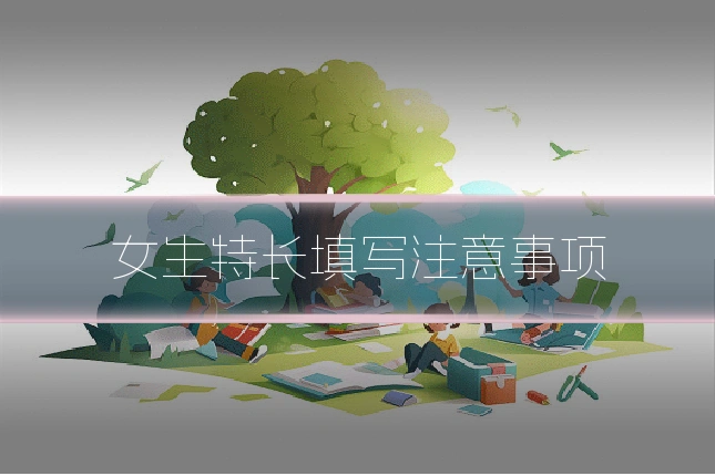 女生特长填写注意事项