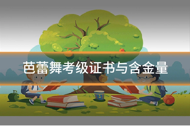 芭蕾舞考级证书与含金量