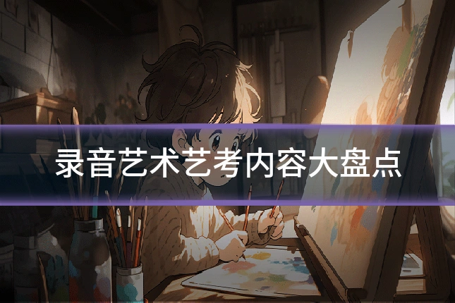 录音艺术艺考内容大盘点