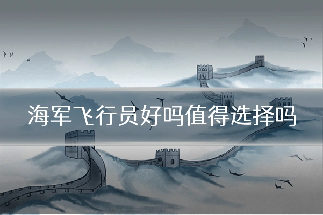 海军飞行员好吗值得选择吗
