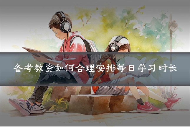 备考教资如何合理安排每日学习时长
