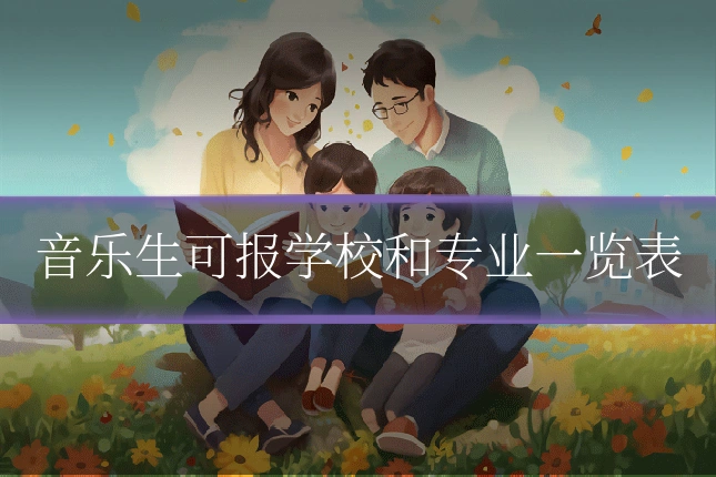 音乐生可报学校和专业一览表