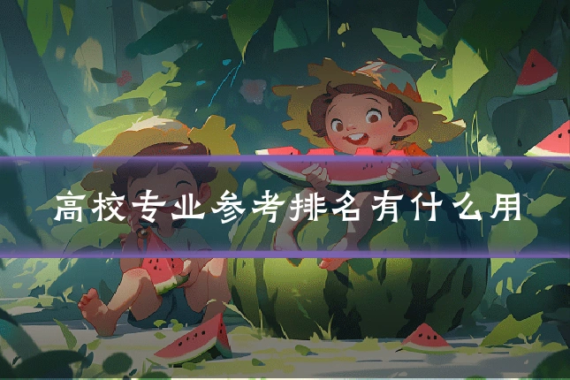 高校专业参考排名有什么用