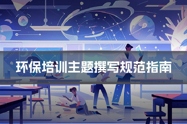 环保培训主题撰写规范指南
