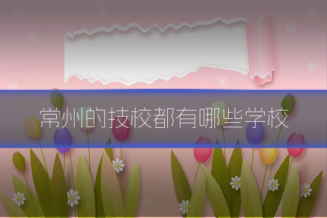 常州的技校都有哪些学校