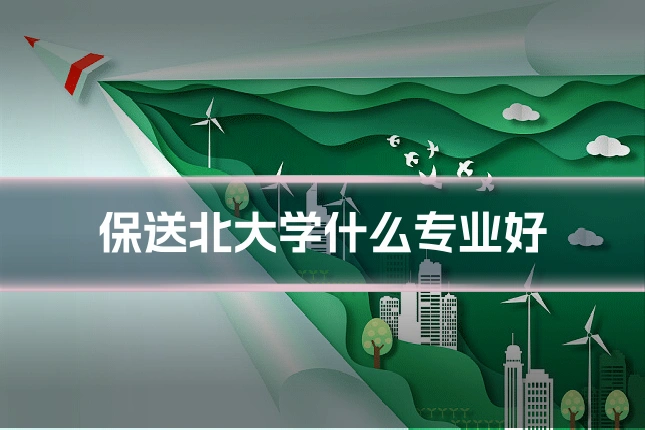 保送北大学什么专业好