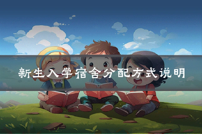 新生入学宿舍分配方式说明
