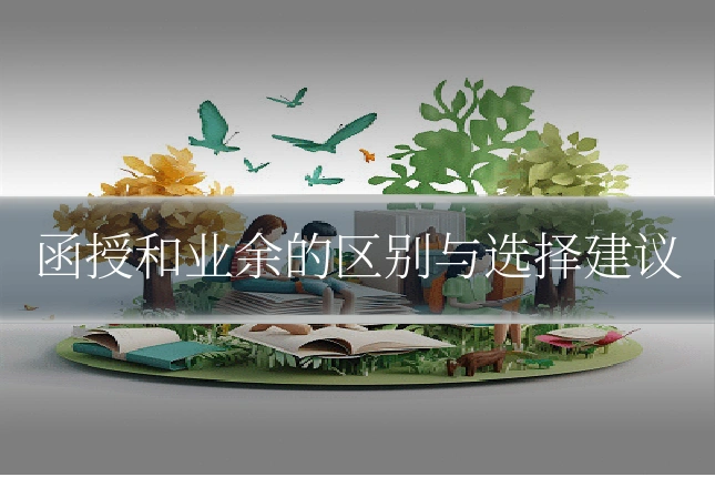 函授和业余的区别与选择建议