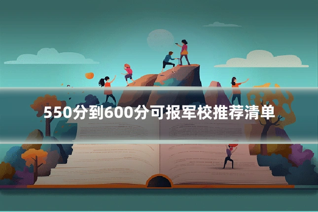 550分到600分可报军校推荐清单