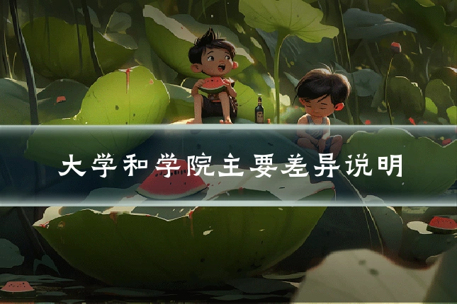 大学和学院主要差异说明