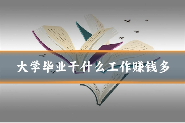 大学毕业干什么工作赚钱多