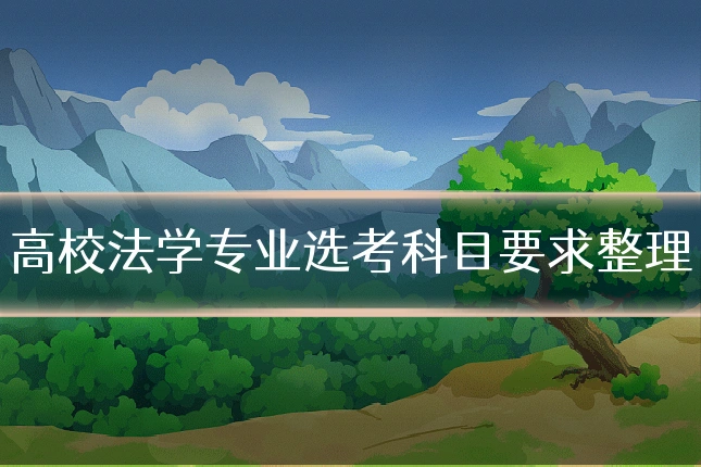 高校法学专业选考科目要求整理
