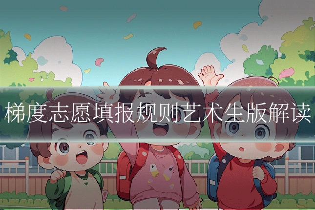 梯度志愿填报规则艺术生版解读
