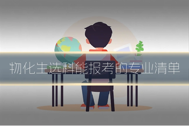 物化生选科能报考的专业清单