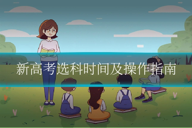 新高考选科时间及操作指南