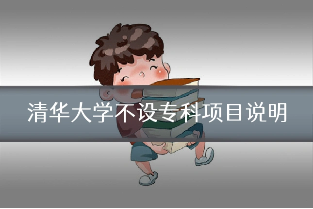 清华大学不设专科项目说明