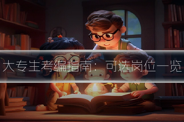 大专生考编指南:可选岗位一览