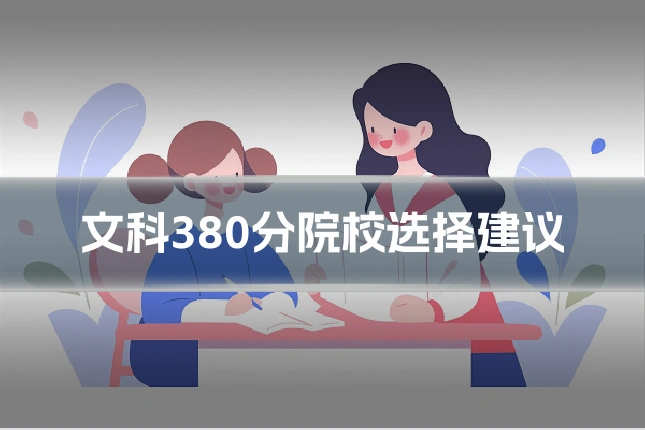 文科380分院校选择建议